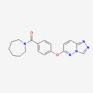 molecular formula C18H19N5O2 B4512171 6-[4-(1-azepanylcarbonyl)phenoxy][1,2,4]triazolo[4,3-b]pyridazine 