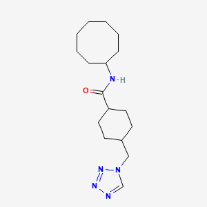 molecular formula C17H29N5O B4512179 N-cyclooctyl-4-(1H-tetrazol-1-ylmethyl)cyclohexanecarboxamide 