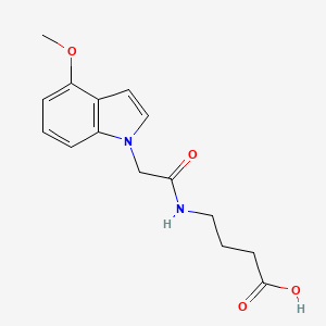 molecular formula C15H18N2O4 B4512185 4-{[(4-methoxy-1H-indol-1-yl)acetyl]amino}butanoic acid 