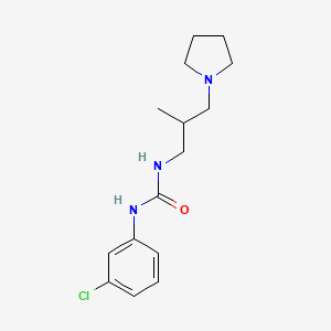 molecular formula C15H22ClN3O B4512226 N-(3-chlorophenyl)-N'-[2-methyl-3-(1-pyrrolidinyl)propyl]urea 