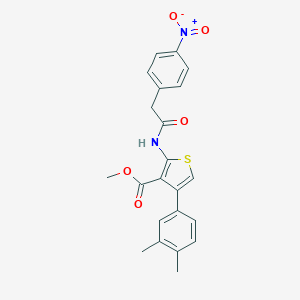 Methyl 4-(3,4-dimethylphenyl)-2-[({4-nitrophenyl}acetyl)amino]thiophene-3-carboxylate