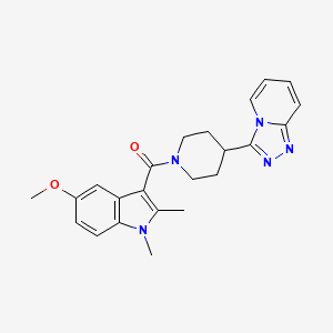 3-{1-[(5-methoxy-1,2-dimethyl-1H-indol-3-yl)carbonyl]-4-piperidinyl}[1,2,4]triazolo[4,3-a]pyridine