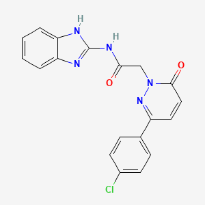 molecular formula C19H14ClN5O2 B4512237 N-1H-benzimidazol-2-yl-2-[3-(4-chlorophenyl)-6-oxo-1(6H)-pyridazinyl]acetamide 