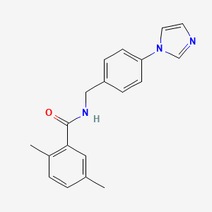 molecular formula C19H19N3O B4512254 N-[4-(1H-imidazol-1-yl)benzyl]-2,5-dimethylbenzamide 