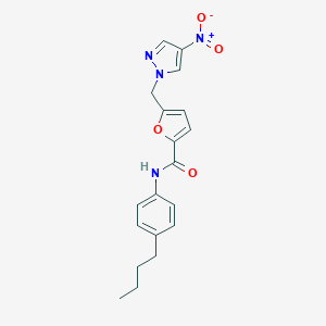 N-(4-butylphenyl)-5-({4-nitro-1H-pyrazol-1-yl}methyl)-2-furamide