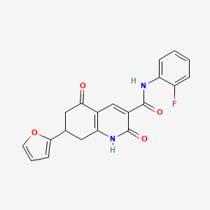 N-(2-fluorophenyl)-7-(2-furyl)-2,5-dioxo-1,2,5,6,7,8-hexahydro-3-quinolinecarboxamide