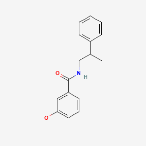 molecular formula C17H19NO2 B4512291 3-methoxy-N-(2-phenylpropyl)benzamide 