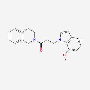 2-[3-(7-methoxy-1H-indol-1-yl)propanoyl]-1,2,3,4-tetrahydroisoquinoline