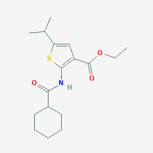 Ethyl 2-[(cyclohexylcarbonyl)amino]-5-isopropyl-3-thiophenecarboxylate