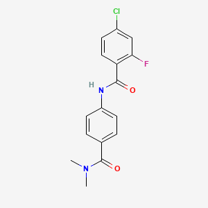 4-chloro-N-{4-[(dimethylamino)carbonyl]phenyl}-2-fluorobenzamide