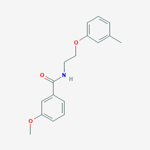 molecular formula C17H19NO3 B4512385 3-methoxy-N-[2-(3-methylphenoxy)ethyl]benzamide 