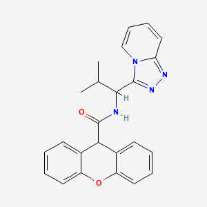 molecular formula C24H22N4O2 B4512391 N-(2-methyl-1-[1,2,4]triazolo[4,3-a]pyridin-3-ylpropyl)-9H-xanthene-9-carboxamide 