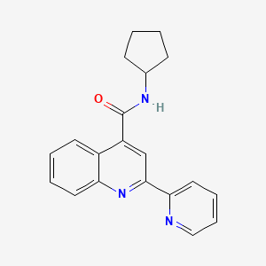 N-cyclopentyl-2-(2-pyridinyl)-4-quinolinecarboxamide