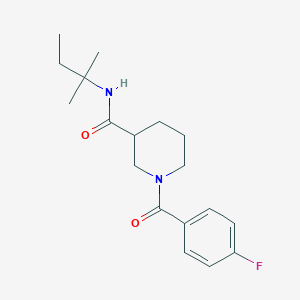 molecular formula C18H25FN2O2 B4512421 N-(1,1-dimethylpropyl)-1-(4-fluorobenzoyl)-3-piperidinecarboxamide 