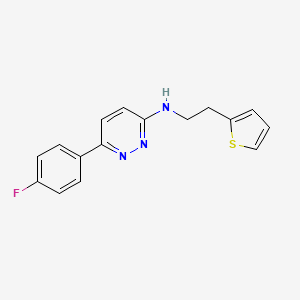 molecular formula C16H14FN3S B4512424 6-(4-fluorophenyl)-N-[2-(2-thienyl)ethyl]-3-pyridazinamine 