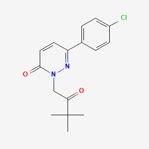 molecular formula C16H17ClN2O2 B4512435 6-(4-chlorophenyl)-2-(3,3-dimethyl-2-oxobutyl)-3(2H)-pyridazinone 