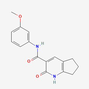 molecular formula C16H16N2O3 B4512485 N-(3-methoxyphenyl)-2-oxo-2,5,6,7-tetrahydro-1H-cyclopenta[b]pyridine-3-carboxamide 
