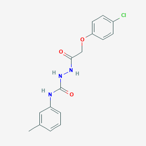 molecular formula C16H16ClN3O3 B451249 2-[(4-chlorophenoxy)acetyl]-N-(3-methylphenyl)hydrazinecarboxamide 