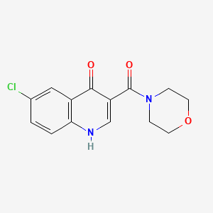 molecular formula C14H13ClN2O3 B4512490 6-chloro-3-(4-morpholinylcarbonyl)-4-quinolinol 