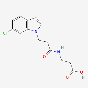 molecular formula C14H15ClN2O3 B4512502 N-[3-(6-chloro-1H-indol-1-yl)propanoyl]-beta-alanine 