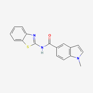 molecular formula C17H13N3OS B4512509 N-1,3-benzothiazol-2-yl-1-methyl-1H-indole-5-carboxamide 