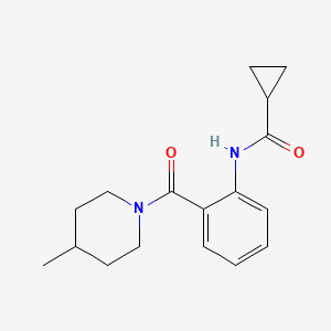 N-{2-[(4-methyl-1-piperidinyl)carbonyl]phenyl}cyclopropanecarboxamide