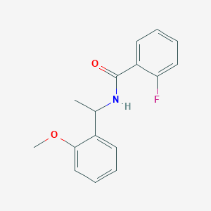 molecular formula C16H16FNO2 B4512519 2-fluoro-N-[1-(2-methoxyphenyl)ethyl]benzamide 