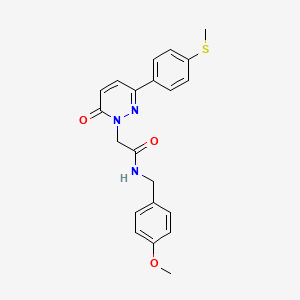 molecular formula C21H21N3O3S B4512572 N-(4-methoxybenzyl)-2-[3-[4-(methylthio)phenyl]-6-oxo-1(6H)-pyridazinyl]acetamide 