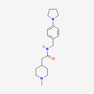 molecular formula C19H29N3O B4512577 2-(1-methyl-4-piperidinyl)-N-[4-(1-pyrrolidinyl)benzyl]acetamide 