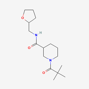 1-(2,2-dimethylpropanoyl)-N-(tetrahydro-2-furanylmethyl)-3-piperidinecarboxamide