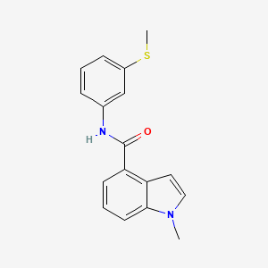 molecular formula C17H16N2OS B4512588 1-methyl-N-[3-(methylthio)phenyl]-1H-indole-4-carboxamide 