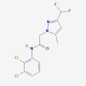 molecular formula C13H11Cl2F2N3O B451260 N-(2,3-dichlorophenyl)-2-[3-(difluoromethyl)-5-methyl-1H-pyrazol-1-yl]acetamide 