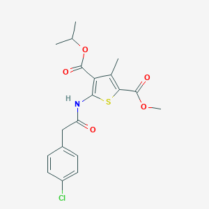 4-Isopropyl 2-methyl 5-{[(4-chlorophenyl)acetyl]amino}-3-methyl-2,4-thiophenedicarboxylate