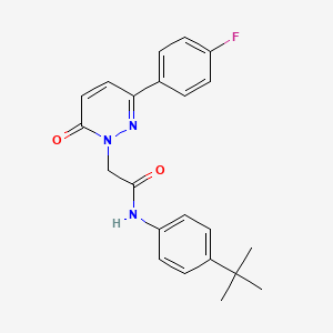 molecular formula C22H22FN3O2 B4512620 N-(4-tert-butylphenyl)-2-[3-(4-fluorophenyl)-6-oxo-1(6H)-pyridazinyl]acetamide 