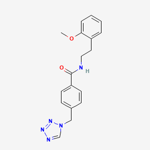 molecular formula C18H19N5O2 B4512625 N-[2-(2-methoxyphenyl)ethyl]-4-(1H-tetrazol-1-ylmethyl)benzamide 