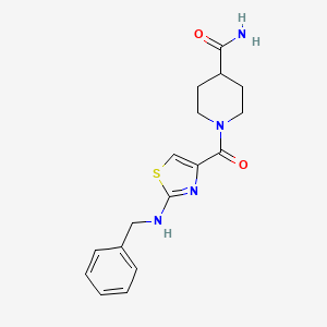 molecular formula C17H20N4O2S B4512627 1-{[2-(benzylamino)-1,3-thiazol-4-yl]carbonyl}-4-piperidinecarboxamide 