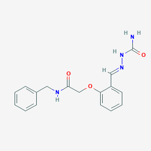 molecular formula C17H18N4O3 B451264 2-{2-[2-(aminocarbonyl)carbohydrazonoyl]phenoxy}-N-benzylacetamide 