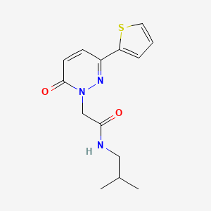 molecular formula C14H17N3O2S B4512649 N-isobutyl-2-[6-oxo-3-(2-thienyl)-1(6H)-pyridazinyl]acetamide 