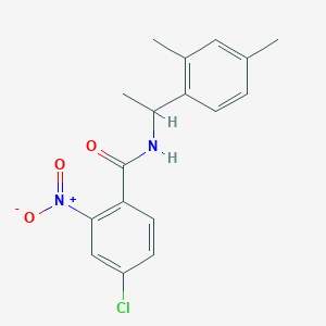 4-chloro-N-[1-(2,4-dimethylphenyl)ethyl]-2-nitrobenzamide