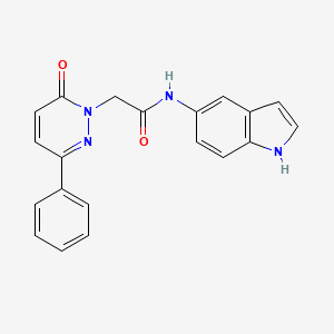 molecular formula C20H16N4O2 B4512652 N-1H-indol-5-yl-2-(6-oxo-3-phenyl-1(6H)-pyridazinyl)acetamide 