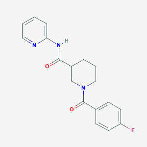 molecular formula C18H18FN3O2 B4512654 1-(4-fluorobenzoyl)-N-2-pyridinyl-3-piperidinecarboxamide 