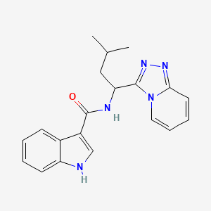 molecular formula C20H21N5O B4512671 N-(3-methyl-1-[1,2,4]triazolo[4,3-a]pyridin-3-ylbutyl)-1H-indole-3-carboxamide 