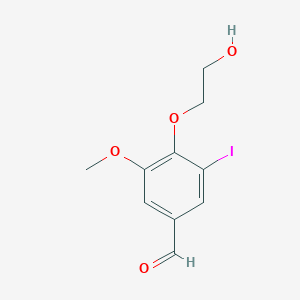 molecular formula C10H11IO4 B451269 4-(2-Hydroxyethoxy)-3-iodo-5-methoxybenzaldehyde CAS No. 154544-29-3