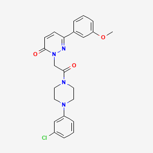 molecular formula C23H23ClN4O3 B4512690 2-{2-[4-(3-chlorophenyl)-1-piperazinyl]-2-oxoethyl}-6-(3-methoxyphenyl)-3(2H)-pyridazinone 