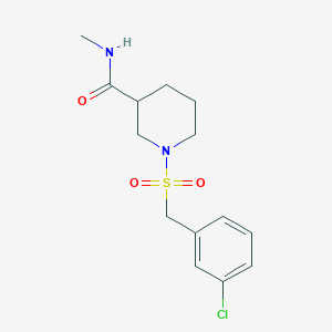 molecular formula C14H19ClN2O3S B4512697 1-[(3-chlorobenzyl)sulfonyl]-N-methyl-3-piperidinecarboxamide 