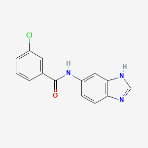 molecular formula C14H10ClN3O B4512722 N-1H-benzimidazol-6-yl-3-chlorobenzamide 