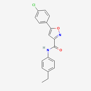 5-(4-chlorophenyl)-N-(4-ethylphenyl)-3-isoxazolecarboxamide