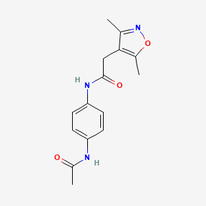 N-[4-(acetylamino)phenyl]-2-(3,5-dimethyl-4-isoxazolyl)acetamide