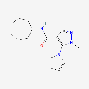 N-cycloheptyl-1-methyl-5-(1H-pyrrol-1-yl)-1H-pyrazole-4-carboxamide