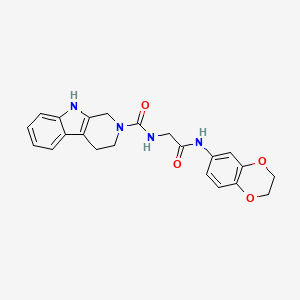 N-[2-(2,3-dihydro-1,4-benzodioxin-6-ylamino)-2-oxoethyl]-1,3,4,9-tetrahydro-2H-beta-carboline-2-carboxamide